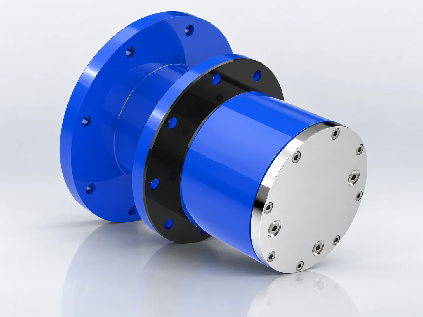 Planetary gearbox with lifting eyebolt and output flange